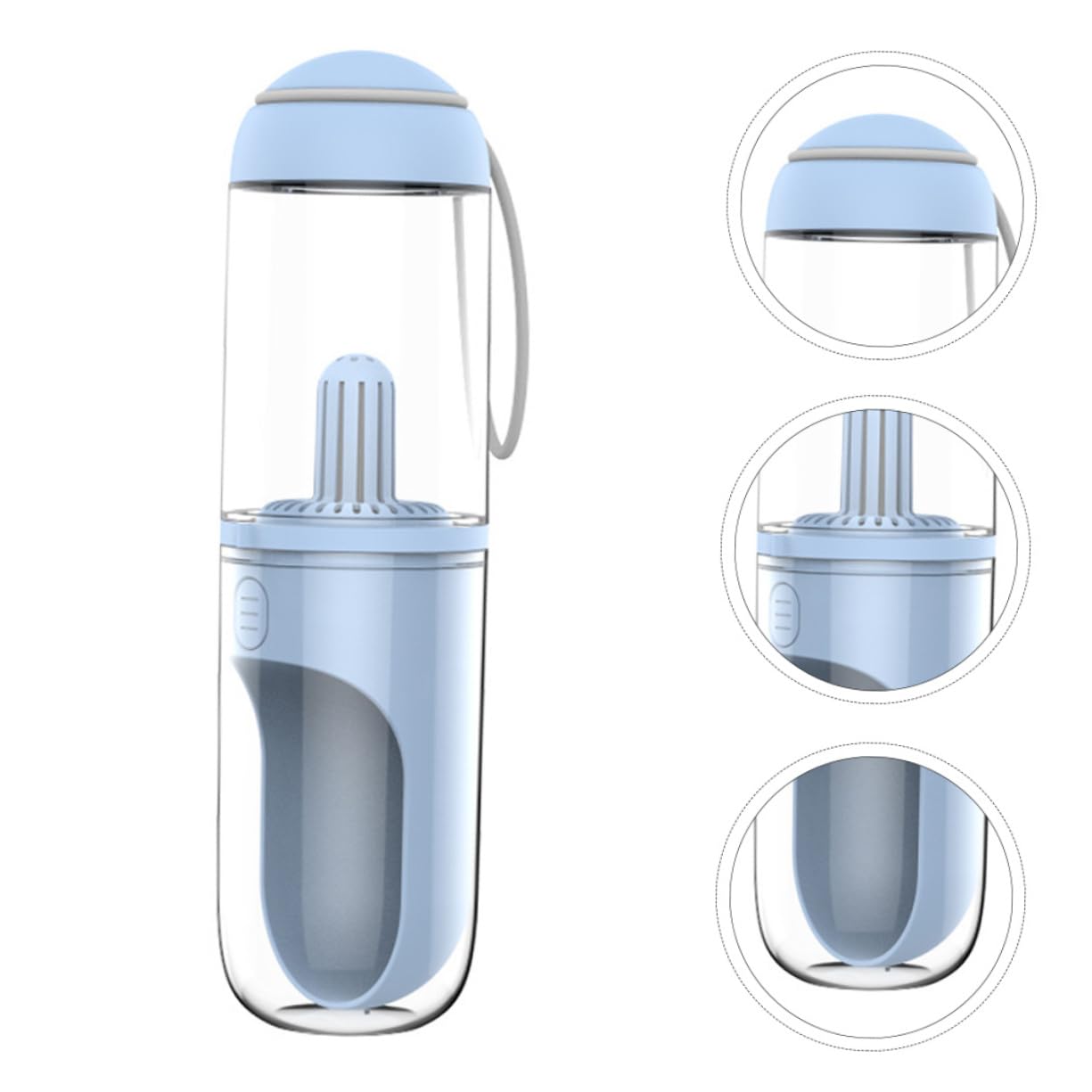 POPETPOP Borraccia per Cani da Viaggio 330ml, Design Antigoccia, Apertura Ampia, Dosatore Portatile per Uscite e Passeggiate