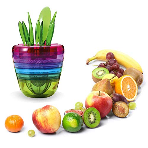 ANLIN - Exprimidor multiusos para plantas de frutas, cortador de malla, exprimidor de limón, juego de herramientas de cocina 10 en 1 cortador de frutas