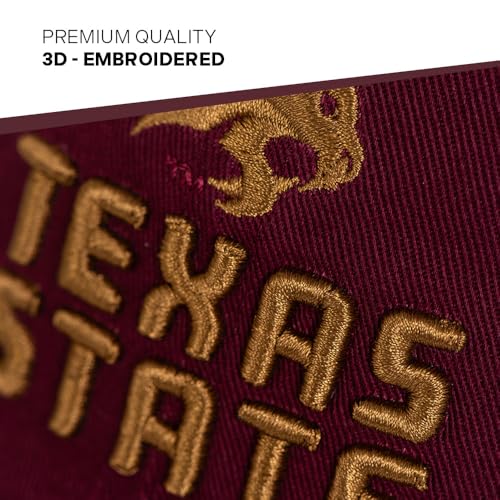 Gorra bordada ajustable Texas State University Maroon miniatura 3