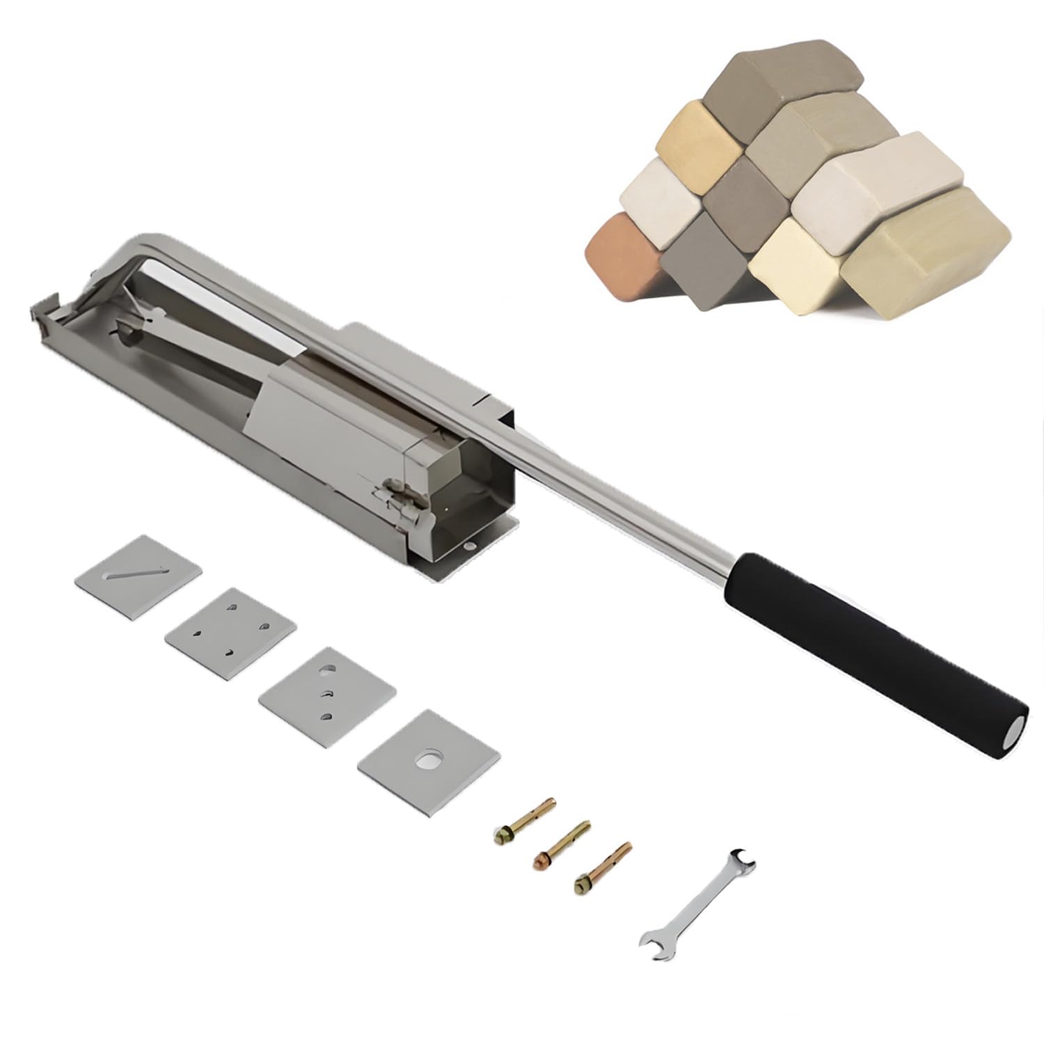 Edelstahl-Ton-Extruder, robustes Wandmontiertes Modellierwerkzeug mit 4 Modulen und Schraubenschlüssel für Kunstprojekte