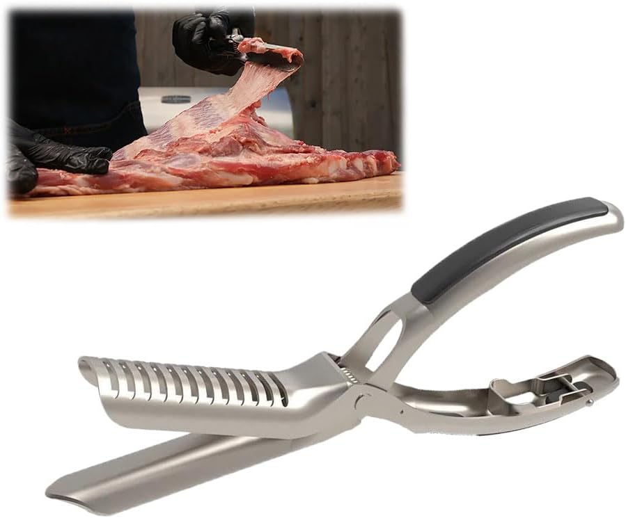 Rib Membrane Removal Tool, Rib Prep Tool - Premium Stainless Steel - Effortlessly Remove Membranes and Prepare Ribs