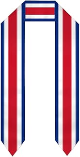 DABOYOZHZH Costa Rica Costa Ricans Flag Graduation Shawl Sash Stole Wraps Scraf For International Study Pride Women Men