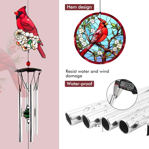 Image of ASTARIN Personalized Wind Chimes Outdoor Large Deep Tone,Large Customized Wind Chimes for Outside Tuned Relaxing Soothing Low Bass,Memorial Windchimes Sympathy for Mom Dad