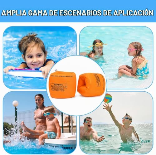 Miniatura 4 de Manguitos Piscina Niños 1-6 Años, Flotadores Inflables Brazos Para Aprender A Nadar, Ajuste Cómodo Para Piscina Playa Vacaciones, Load Capacity: 5 30 Kg