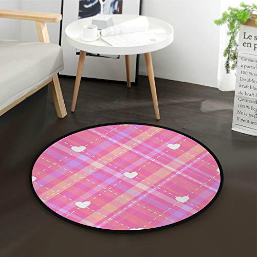Paillasson rond cuisine intérieur extérieur antidérapant rose - 4