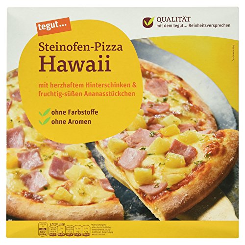tegut... Steinofen-Pizza Hawaii, 1 x 350 g (Tiefgefroren)