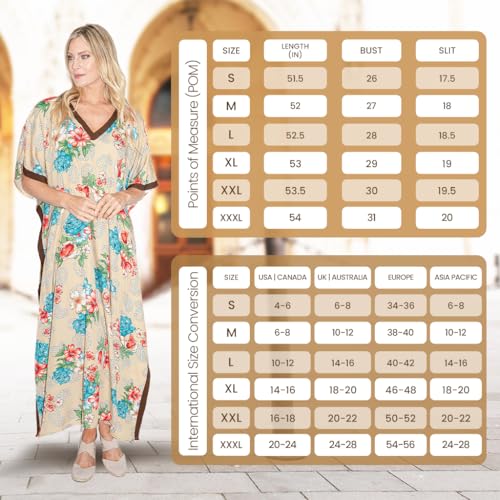 Image of Miss Lavish London Women's Kaftan- Kaftan Dress for Casual, Party, Evening, Vacation and Everyday Wear