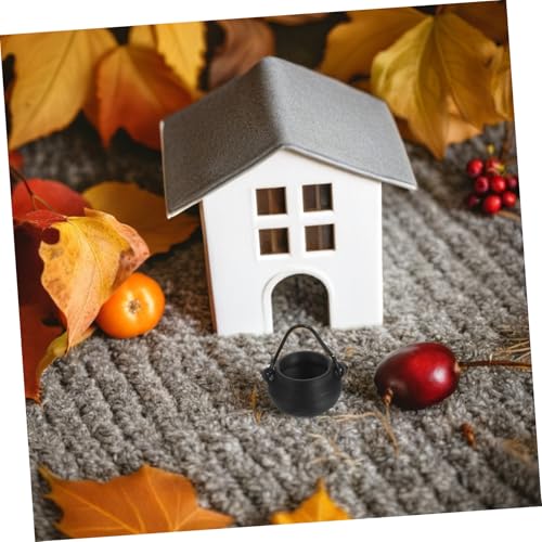 Calderos de Halloween con asa en miniatura para decoración detallada de eventos 6