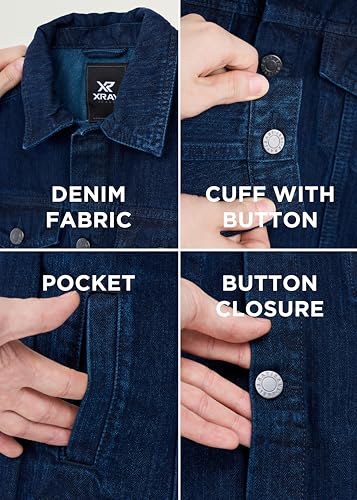 Image of X RAY Boys & Kids Denim Jean Jacket, 100% Cotton & Cotton Flex Washed Fall Outerwear Trucker Casual Jacket for Boys