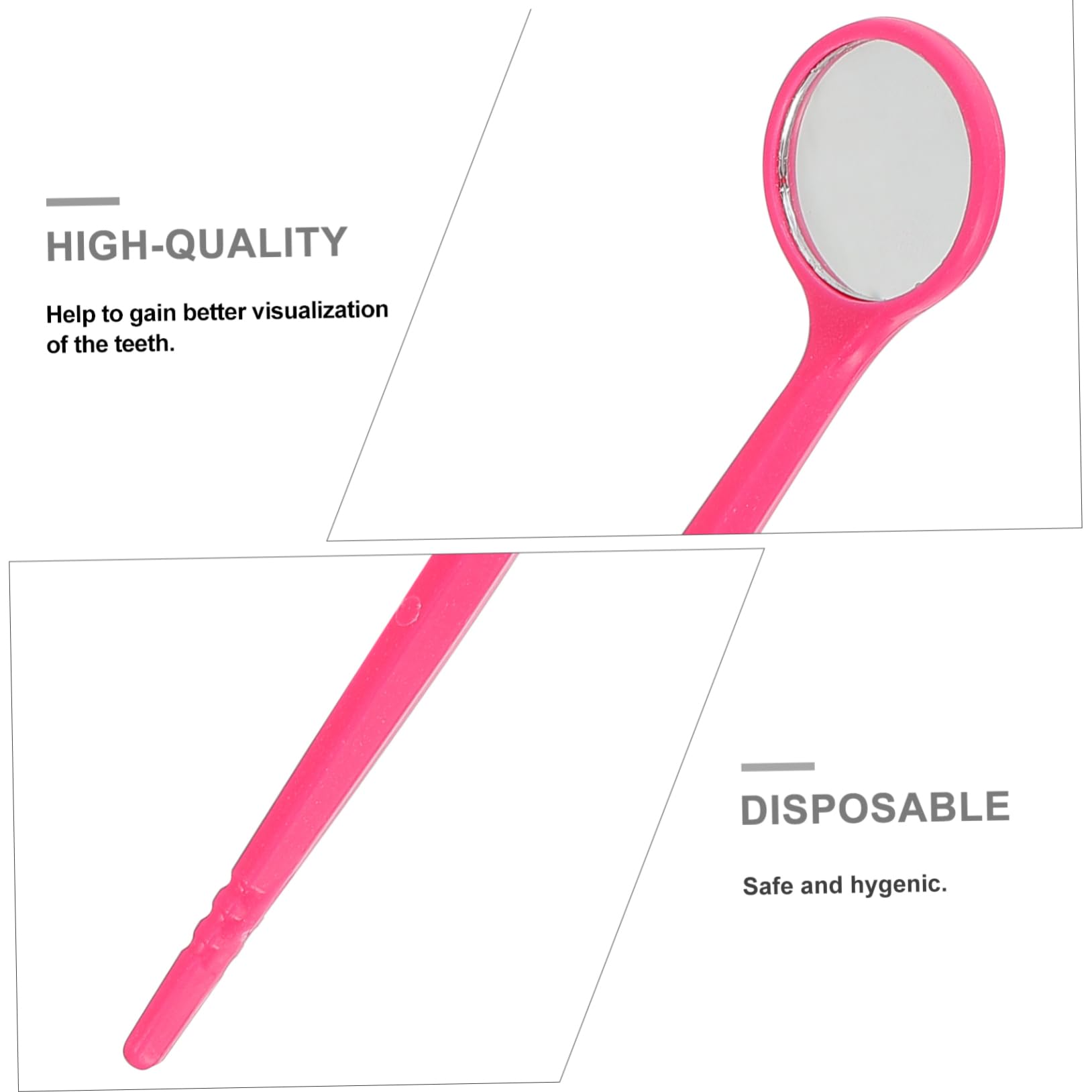 Ciieeo 3 Set Specchietti Usa E Getta Kit Adulti A Forma Di Con Denti Attrezzo Specchio Orale Specchietti Di Ispezione Plastica 20 Pezzi*3