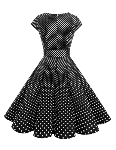 Image of Dressystar Women's Vintage 1950s A Line Cap Sleeve Cocktail Party Dress
