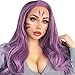 eNilecor Purple Lace Front Wig Women Long Synthetic Realistic Wavy Glueless Hair Replacement Wigs 24".
