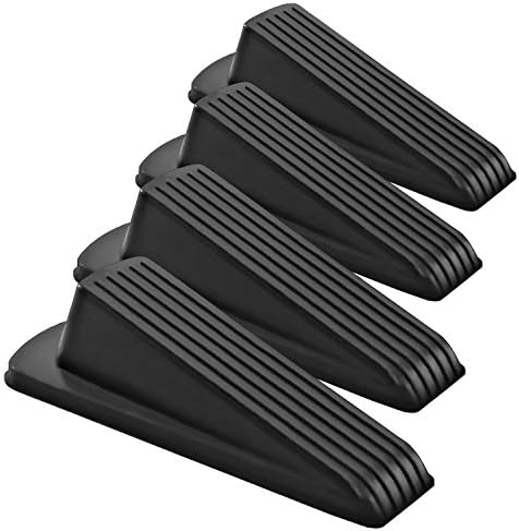 SleekStopper SW-041B-3 Decorative Bamboo Door Stopper with Rubber Treads and Metal Handle!