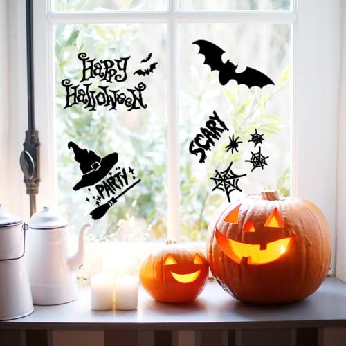 21 Pcs Reusable Plastic Halloween Stencils, Pumpkin Bat Scarecrow Templates for Painting on Wood, DIY Decor - image 4