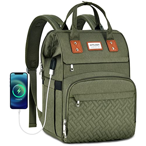 Image of Omloon Diaper Bag Backpack, Large for Travel with USB Charging Port for Moms Dads,Waterproof for Unisex Baby (Army Green)
