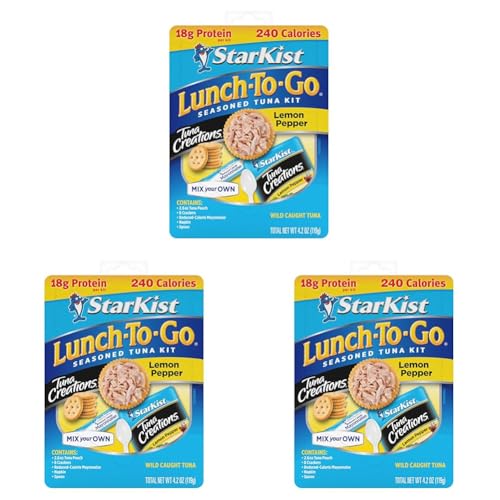 StarKist Lunch to-Go Tuna Creations Lemon Pepper Kit, 4.2 oz Box (Pack of 3)