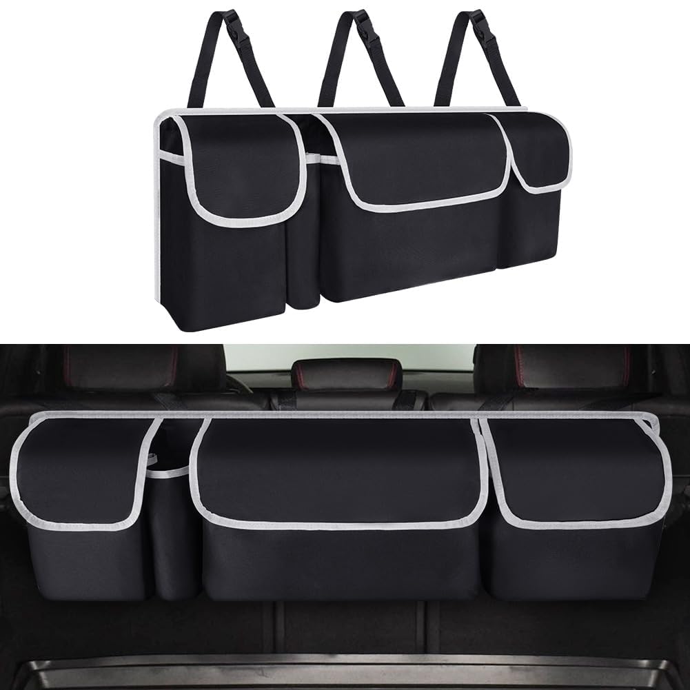 QIZUN Car Trunk Organizer Bag for Mercedes E-Klasse T-Modell (Typ S213,ab Bj.2016), Storage Accessory with Adjustable Straps Multiple Pockets,foldable Space-saving Waterproof