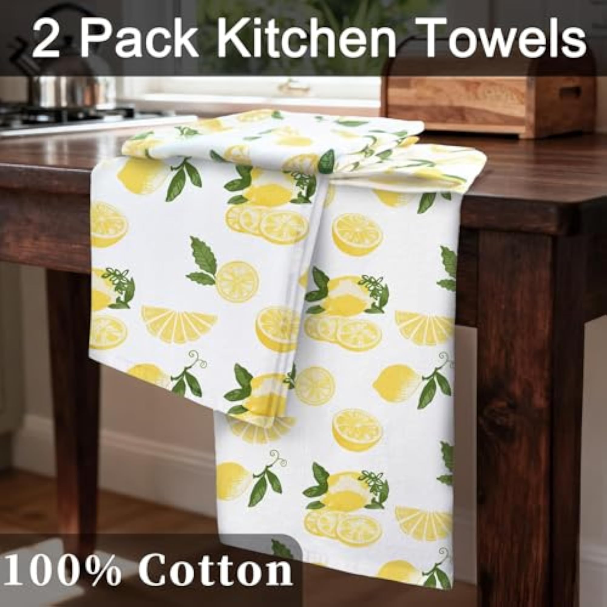Printed Kitchen Hand Towels Set, 2PC