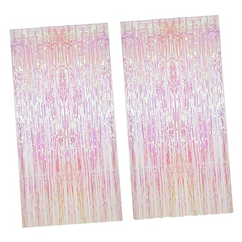 HEALLILY Rain Tassel Curtains Plastic Party Background Wall for Birthday Decorations