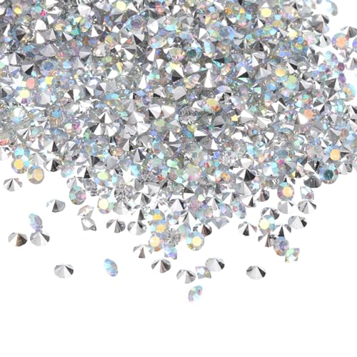 Confettis de mariage en strass argent AB pour votre décoration de centre de table