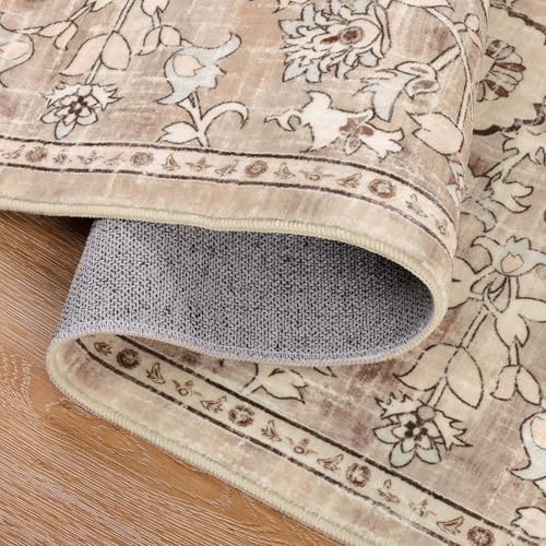 Pauwer Boho Hallway Runner Rug 2'8" x 8' Washable Entryway Area Rugs Non Slip Farmhouse Vintage Floor Mat Carpet Runner for Hallways Laundry Room Kitchen Bathroom Bedroom