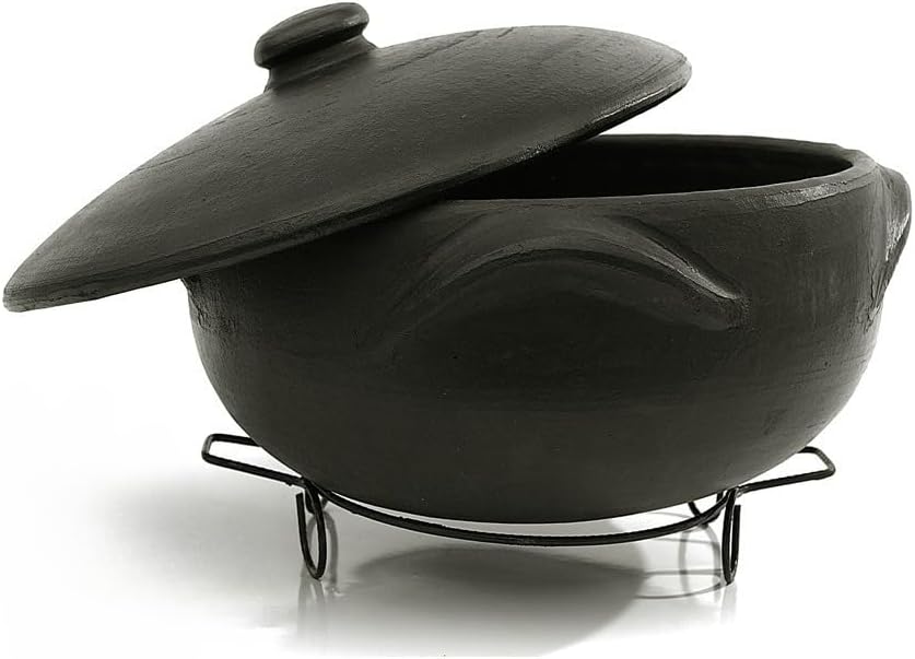 Panela de barro para guisado 5 litros + suporte