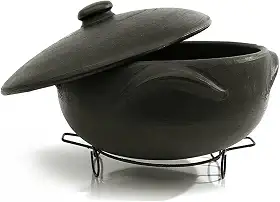 Panela de barro para guisado 5 litros + suporte