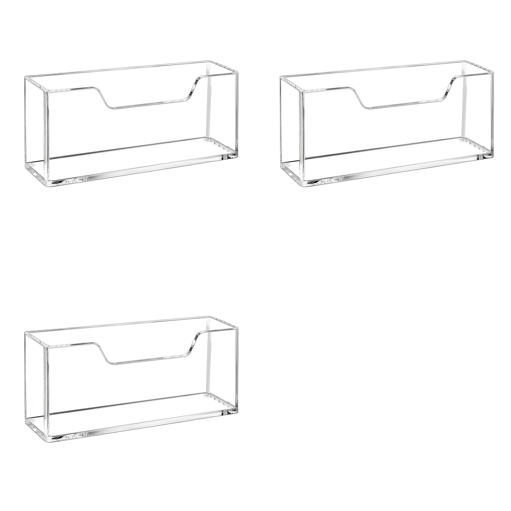 Aundhegrtt 3X Acrylic Napkin Holder, Vertical Waterproof Splashing Napkin Holder for Bathroom, Paper-Towel Holder for Table