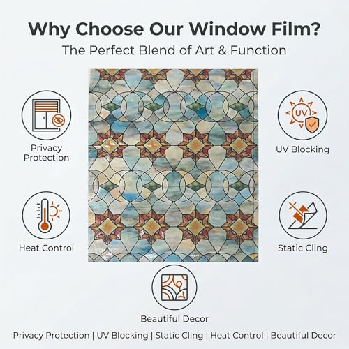 Película decorativa para ventana efecto arcoíris 17"x47" miniatura 7