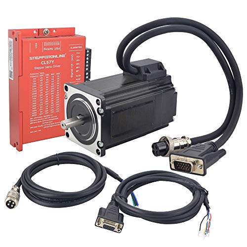 STEPPERONLINE 1 Axis Closed Loop Stepper Motor Kit 2.0Nm 1000CPR Nema 23 Closed Loop Stepper Motor+0-7A 24-50VDC Stepper Driver+2 Extension Cable
