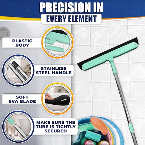 34.5" Telescoping Floor Squeegee with Stainless Steel Blade - $5.99