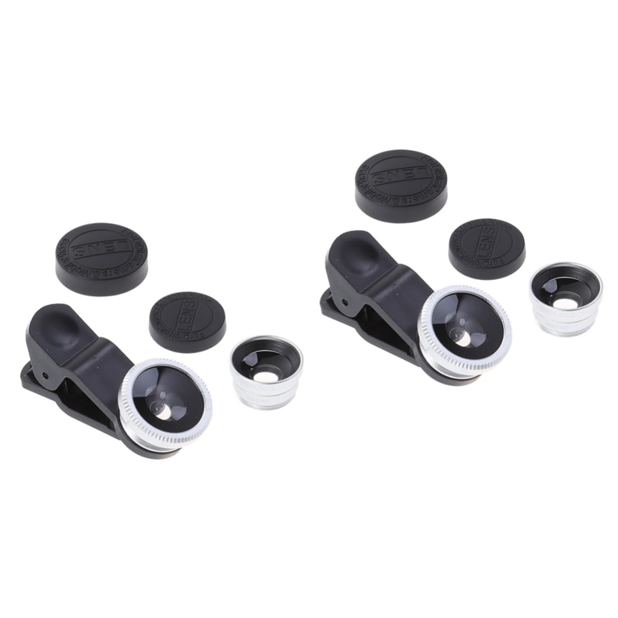 HEMOTON 2pcs Cell Phone Camera Lens Smartphone Lens 3 in 1 Phone Camera Lens Mobile Lens Kit Magnifier for Phone Camera Fish Eye Lens for Camera Tech Gadgets Accessories Wide Angle