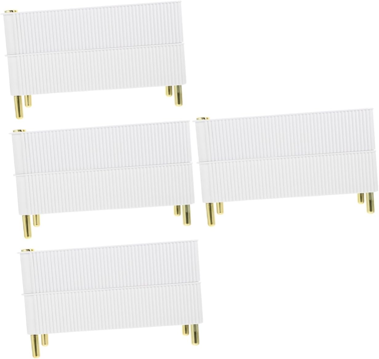 Angoily 2pcs Box High Foot Egg Storage Box Fridge Organizer Box Refrigerator Organizer Bin Multi-layer Egg Holder Egg Preservation Egg Holder for Fridge Eggs Egg Tray Plaid Flats re-usable (Whitex4pc