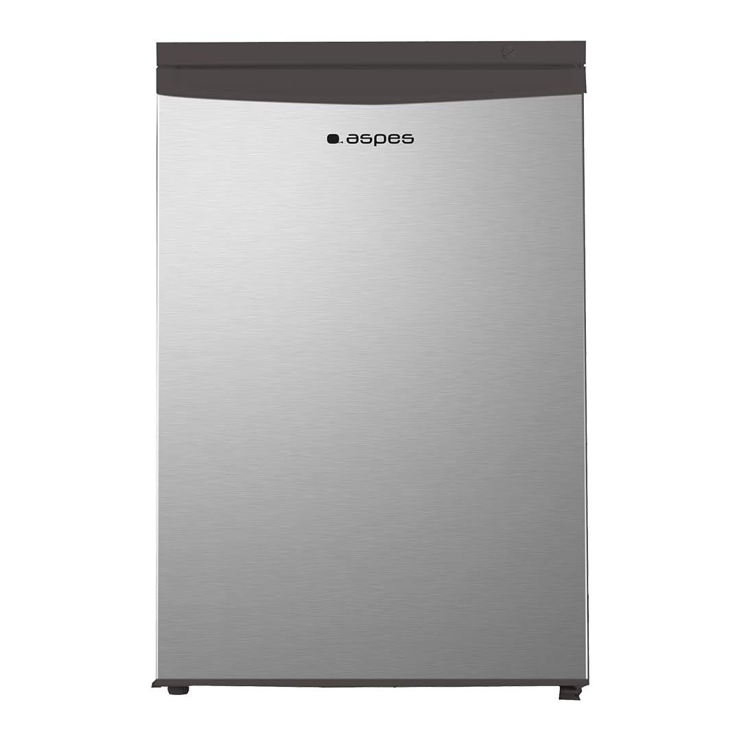Aspes Frigorífico Refrigerador Inox AR855500ECX. Capacidad 120 Litros, Puerta Reversible, Bajo Nivel Sonoro, Eficiencia Energética Clase E