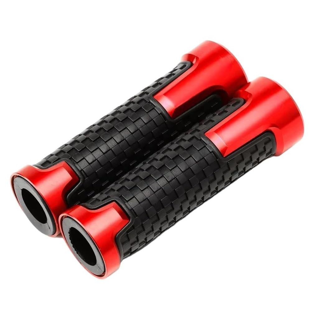 Puños de manillar para Kawasaki Vulcan S 650 VN650 2015-2019 con tapón rojo