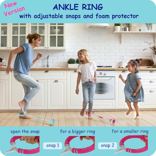 Rocket Flashing LED Ankle Skip Fun Cool Jumping Gift for Ages 5 6 7 8 9 10+ Kids NO Battery Charging Needed Family Exercise Fitness Coordination Balance Extra Energy Burning (Purple, 1-Pack) by Todos Aman - Image 2