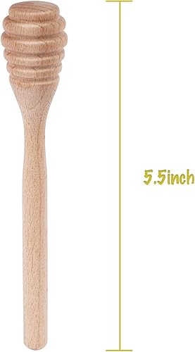 Miniatura 6 de Palo de madera para miel - Cuchara de miel Servidor de miel Agitador de miel Miel de madera Dipper de madera de boda Regalo Artesanía