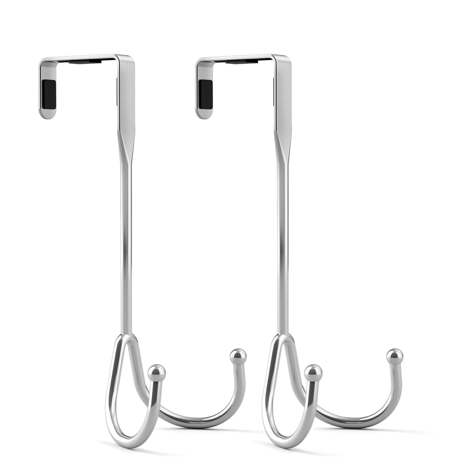 Zxfdsfdbnm Multicolor Of 2 Door Mounted Hooks Rustproof Design Stainless Steel Hanger For Bathroom Bedroom Closet Storage Closet Organization Fasteners