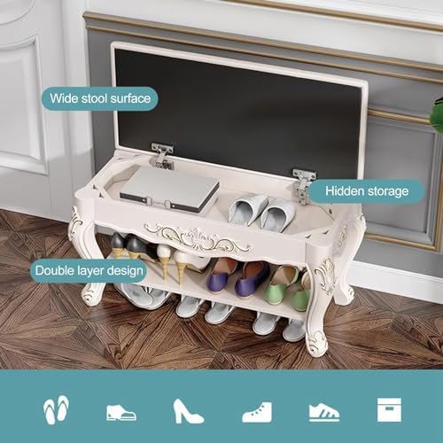 Outdoor Garden Bench for Apartment Balcony, Weather-Resistant Metal Storage Bench, Stylish White Shoe Bench with Cushion and Lift-Top Lid – Space-Saving nizer