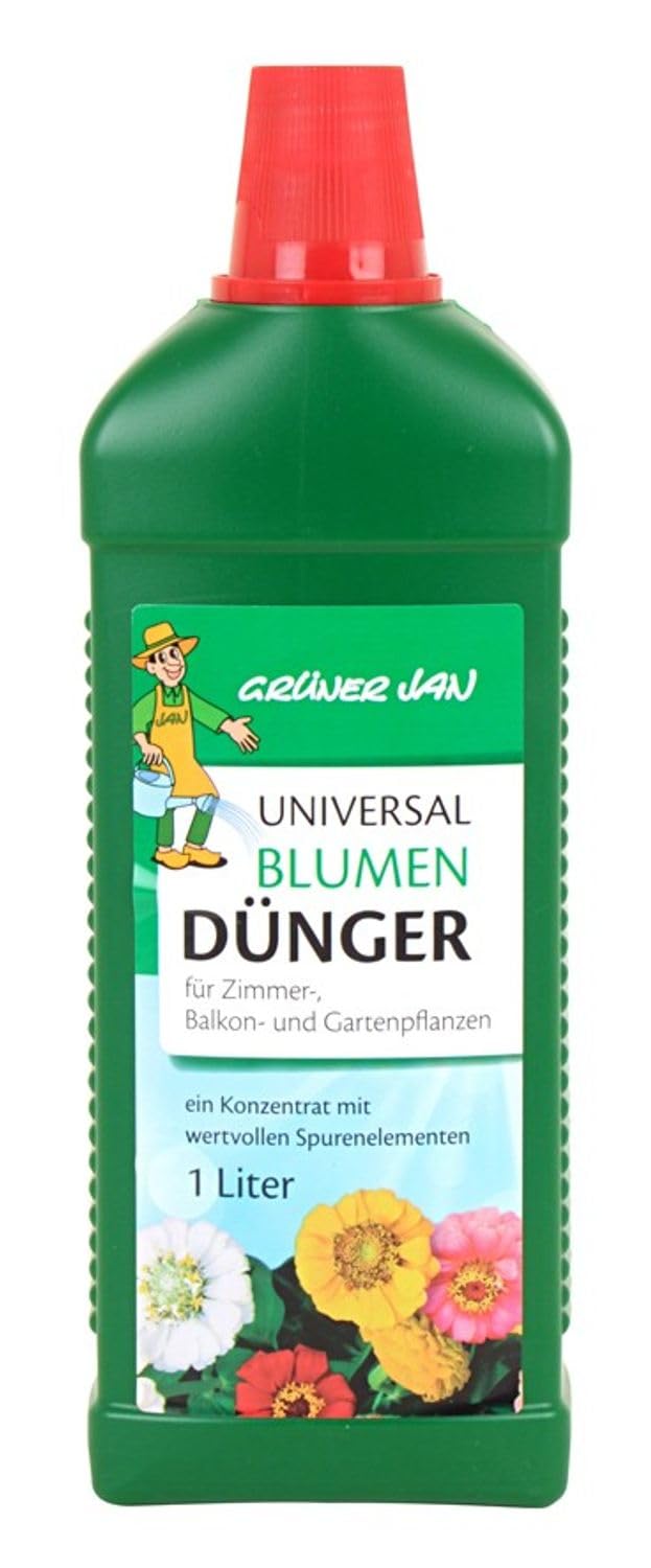 Grner Jan Flssigdnger 1L mit Spurenelementen fr Zimmer-, Balkon- und  Gartenpflanzen : Amazon.de: Garten