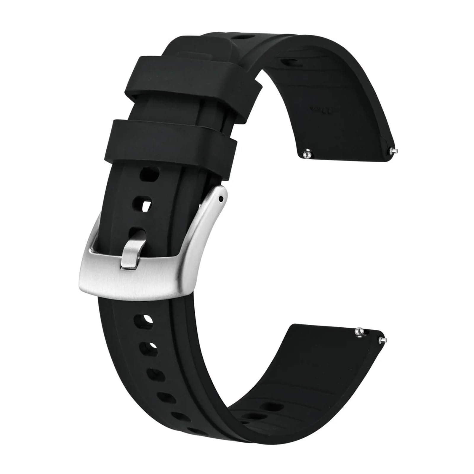 Cinturini, Cinturino for orologio in silicone for sportivo(Black,22mm)