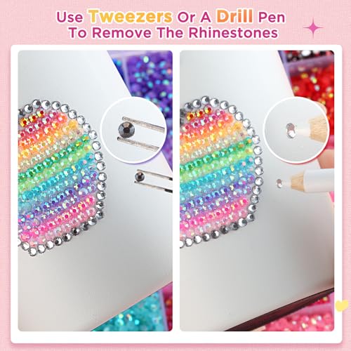 Zefy 40 Farben 3mm Jelly Strasssteine, 32000 Stück Glitzersteine Bedazzler Kit, Flatback Rhinestones für Basteln Nägel Textilien Diamond Painting
