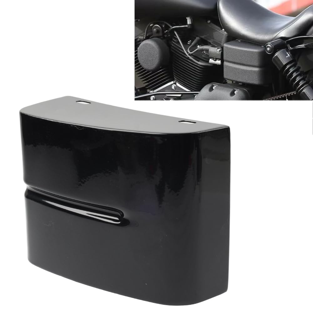 Cninba13 1 Pc Left Battery Cover Fairing Side Panel Iron Gloss Black For Harley Dyna Low Rider, Fat Bob, Wide Glide, Switchback 2006-2017