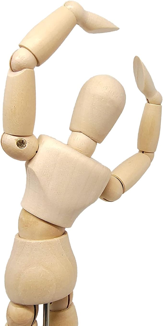 Maniquí de Madera Articulado para Dibujo - 12 Pulgadas miniatura 8