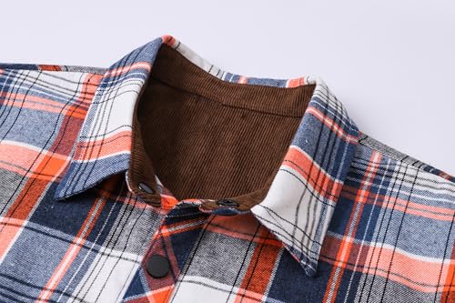 Image of Betusline Boy and Men Button Down Plaid Shirt | Soft,Breathable and Comfortable Fabric