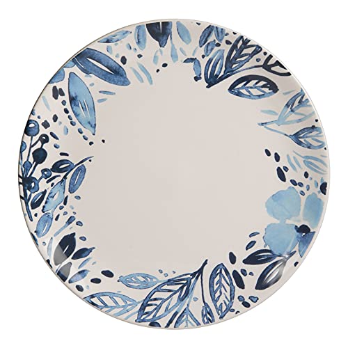 Trend'up - Assiette plate Jardin bleu 27 cm (lot de 6)