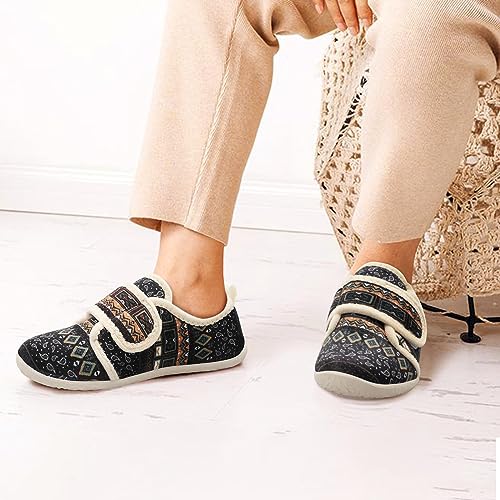 L-RUN Barefoot Womens & Men Soft House Slippers - Lightweight Indoor & Outdoor Slippers - Adjustable Home Shoes2