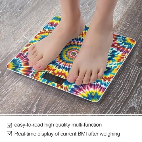 Balanza Digital de Baño Tie Dye con Pantalla LCD miniatura 5