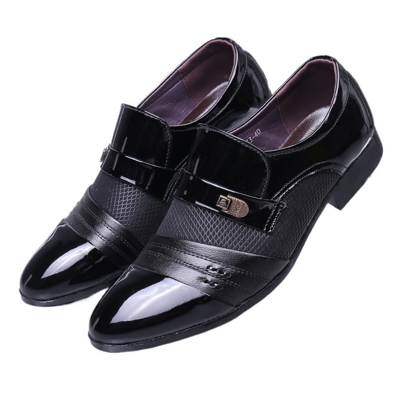 Men's Fashion Square Toe Lace Up Lug Sole Business Office Shoes Comfortable Dress Shoes