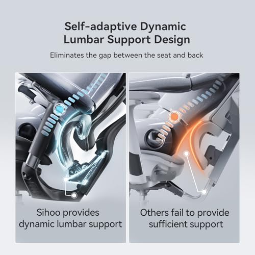 Image of SIHOO Doro C300 Pro Ergonomic Office Chair with Footrest, Ultra-Soft 6D Armrests, Dynamic Lumbar Support, Seat Depth Adjustment and Adjustable Backrest, Big and Tall Desk Chair 2 Packs (Black)
